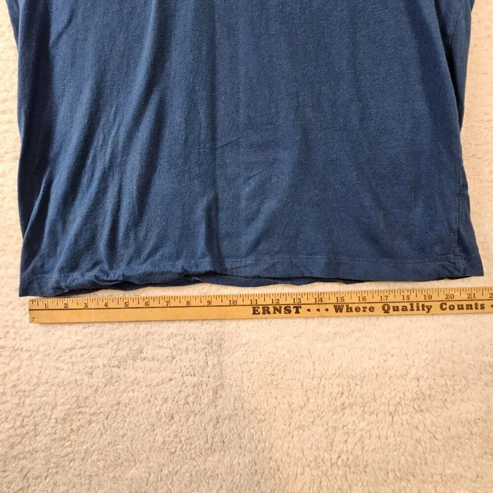 True Religion T Shirt Men's XL Navy Blue Short Sleeve Buddha Damaged Project Tee